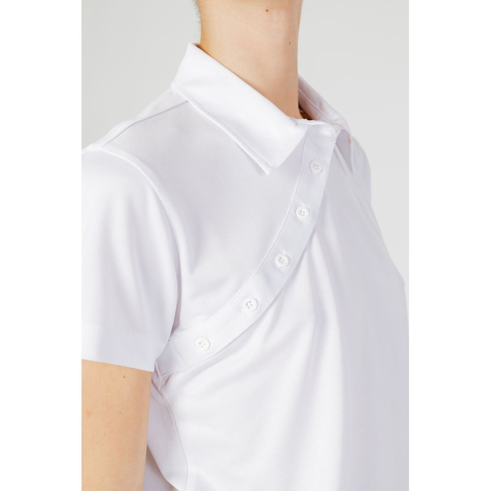 Blue White Polyester T-Shirt