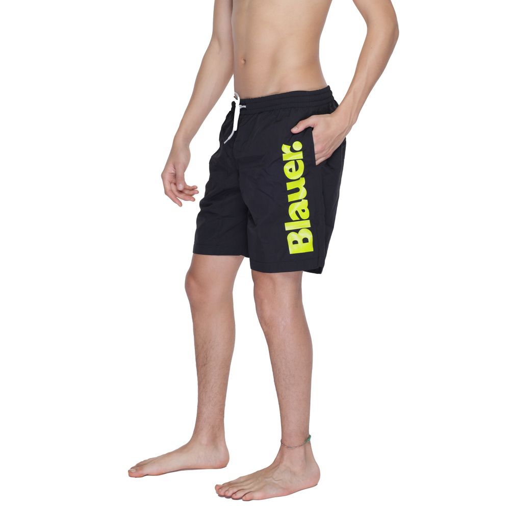 Short de bain en polyamide noir Blauer
