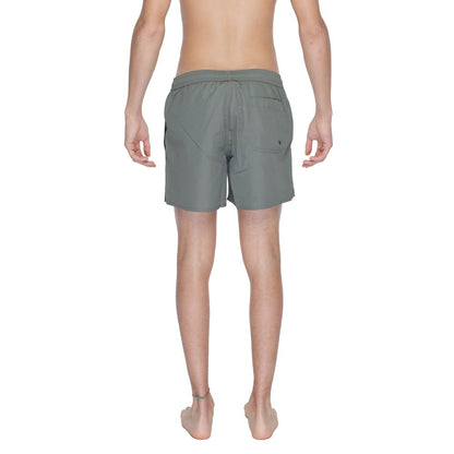 Short de bain en polyester vert Emporio Armani Underwear