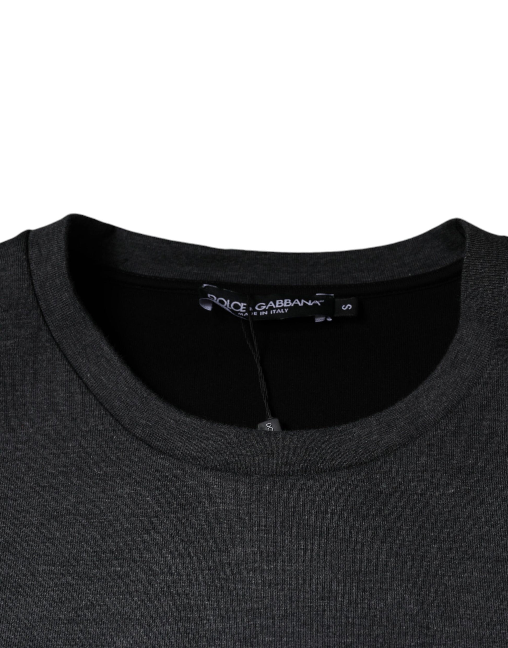 Dolce & Gabbana Dark Gray Camouflage Crew Neck T-shirt by Dolce & Gabbana