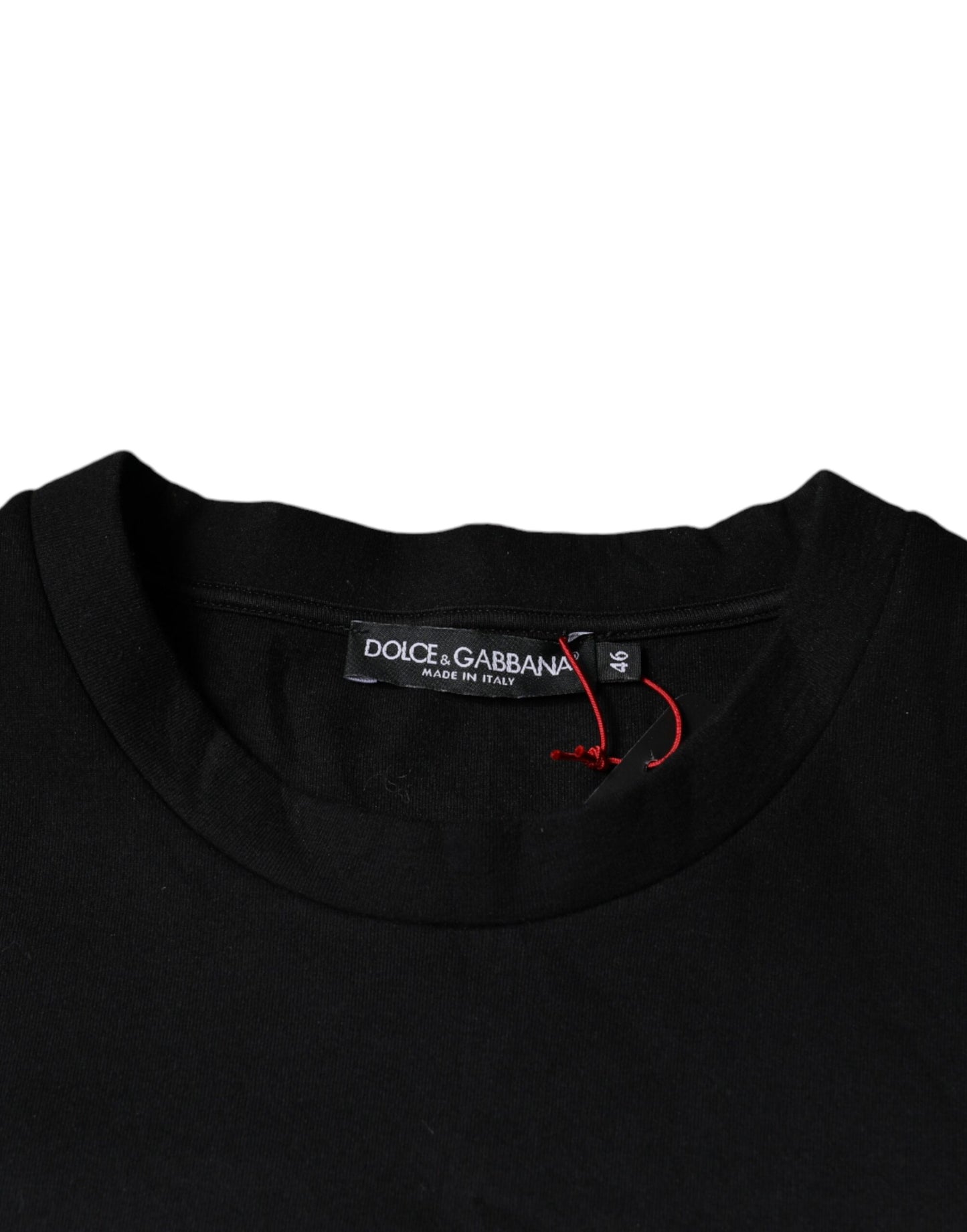 Dolce & Gabbana Black Leopard Cotton Short Sleeves T-shirt by Dolce & Gabbana