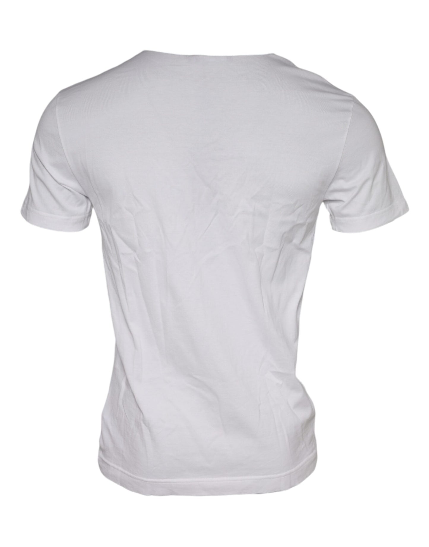 Dolce & Gabbana White Graphic Print Cotton Crew Neck T-shirt by Dolce & Gabbana