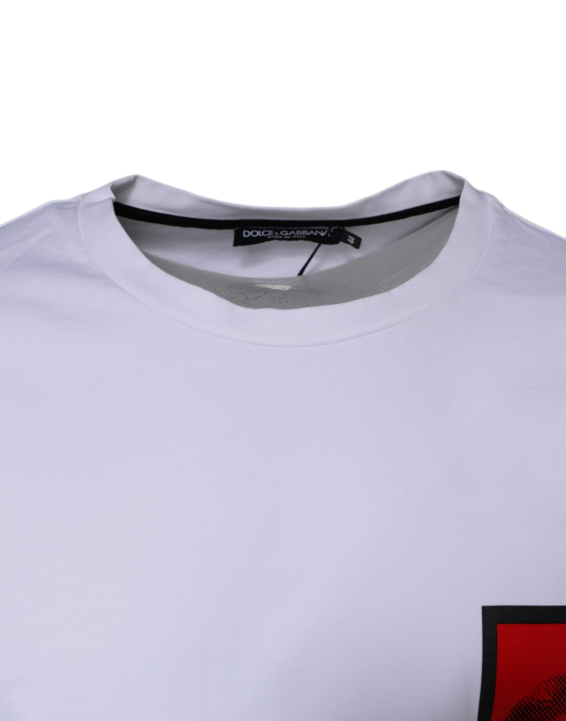 Dolce & Gabbana White Red Lips Print Cotton T-shirt by Dolce & Gabbana