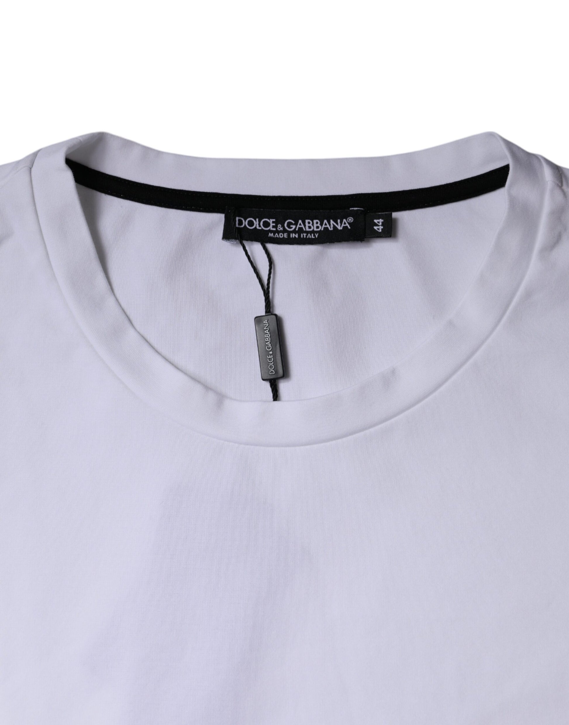 Dolce & Gabbana White Red Lips Print Cotton T-shirt by Dolce & Gabbana