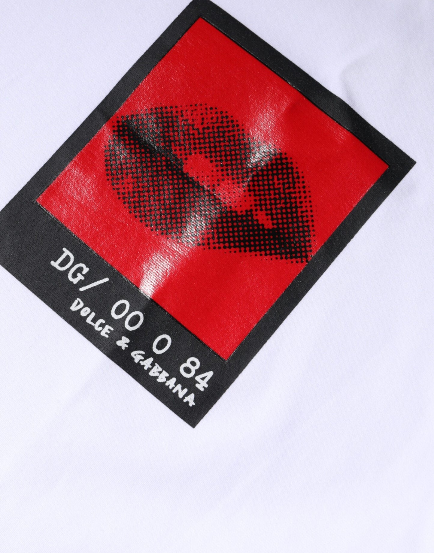 Dolce & Gabbana White Red Lips Print Cotton T-shirt by Dolce & Gabbana