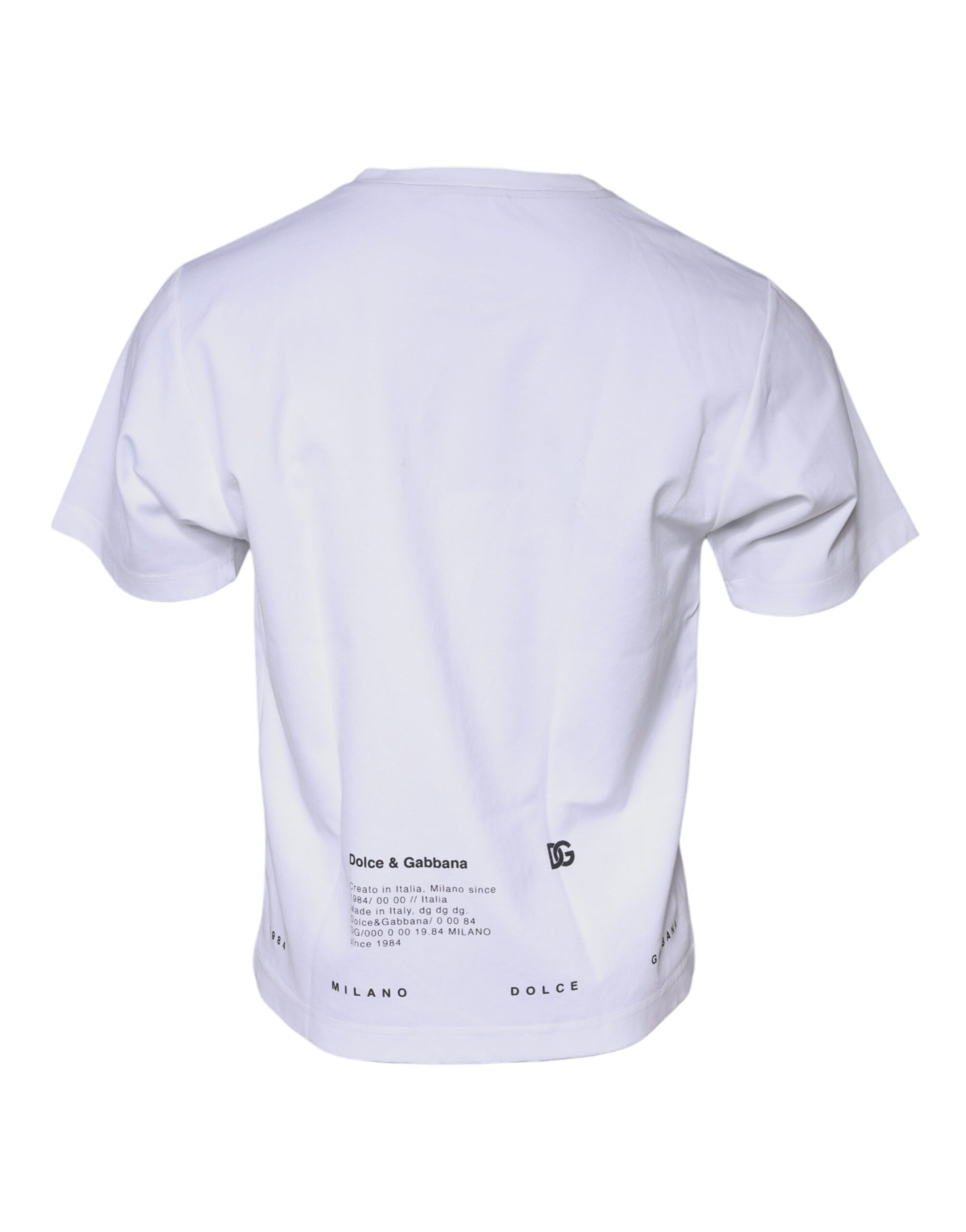 Dolce & Gabbana White Red Lips Print Cotton T-shirt by Dolce & Gabbana
