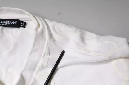 Dolce & Gabbana White Logo Print Cotton Crew Neck T-shirt by Dolce & Gabbana