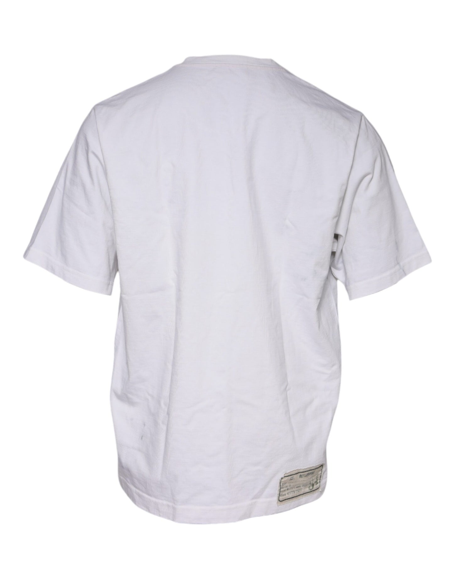 Dolce & Gabbana White Love & Peace Cotton Round Neck T-shirt by Dolce & Gabbana