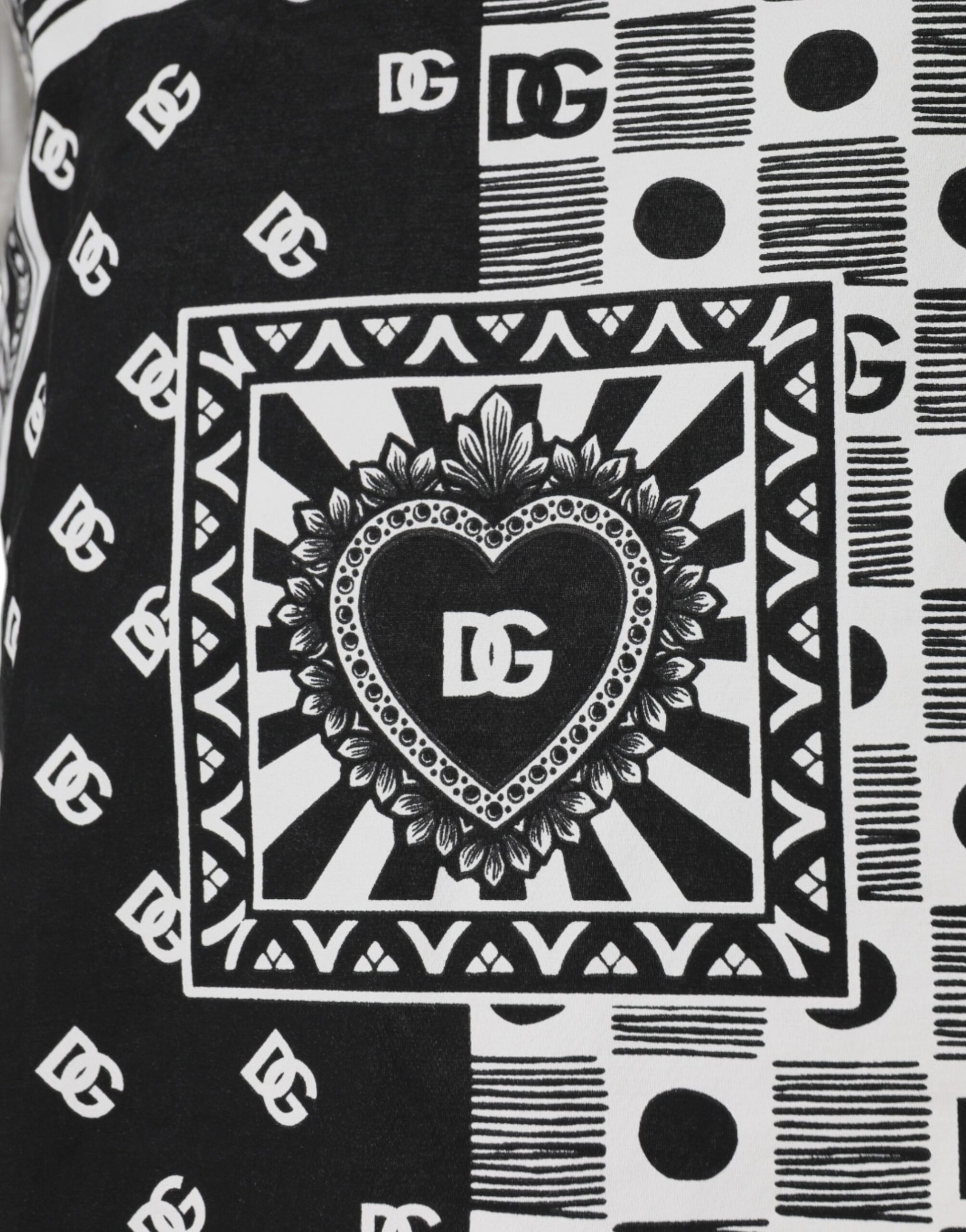 Dolce & Gabbana White Bandana Print Cotton Short Sleeves T-shirt by Dolce & Gabbana