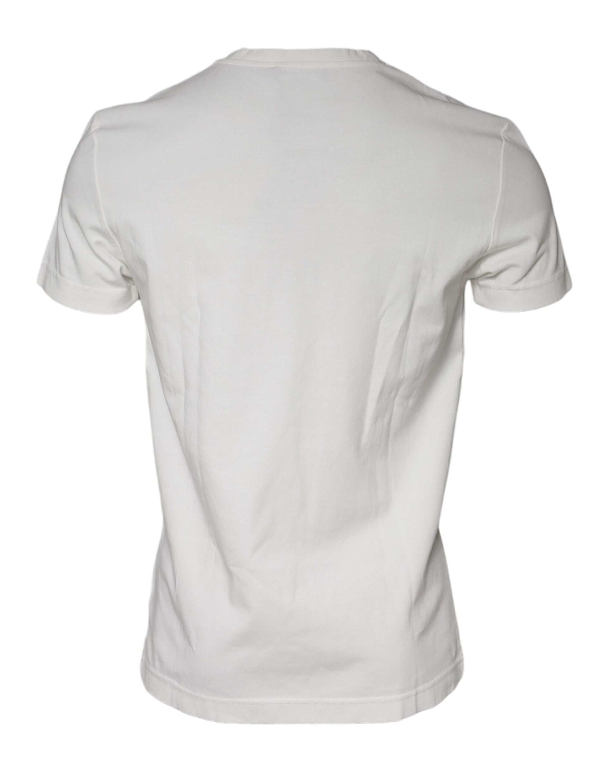 Dolce & Gabbana White Bandana Print Cotton Short Sleeves T-shirt by Dolce & Gabbana