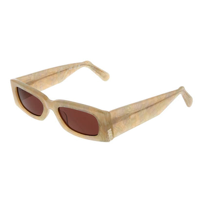 Lunettes de soleil unisexes crème GCDS