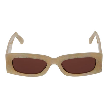 Lunettes de soleil unisexes crème GCDS