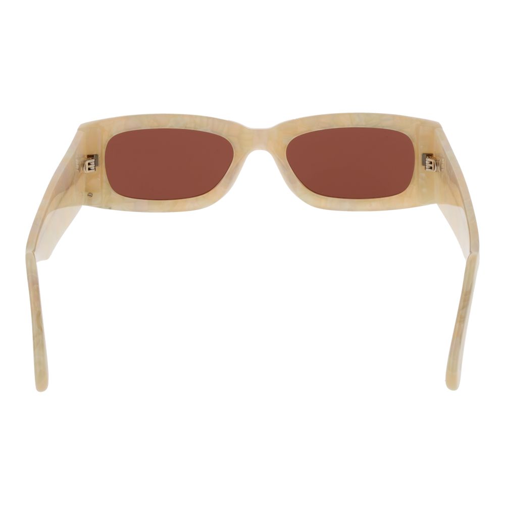 Lunettes de soleil unisexes crème GCDS