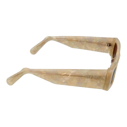 Lunettes de soleil unisexes crème GCDS