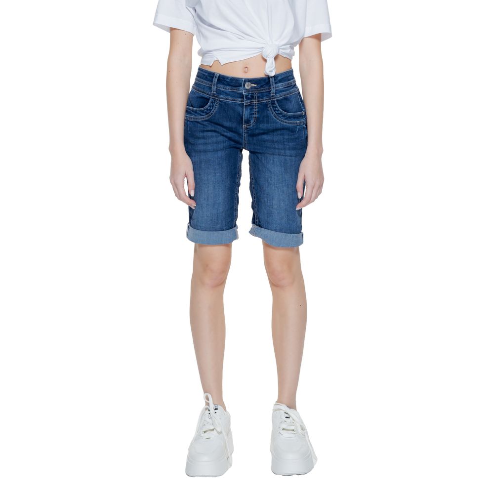 Short en coton bleu Street One