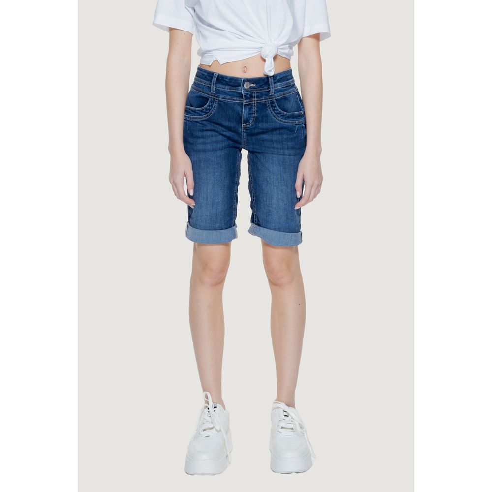 Short en coton bleu Street One