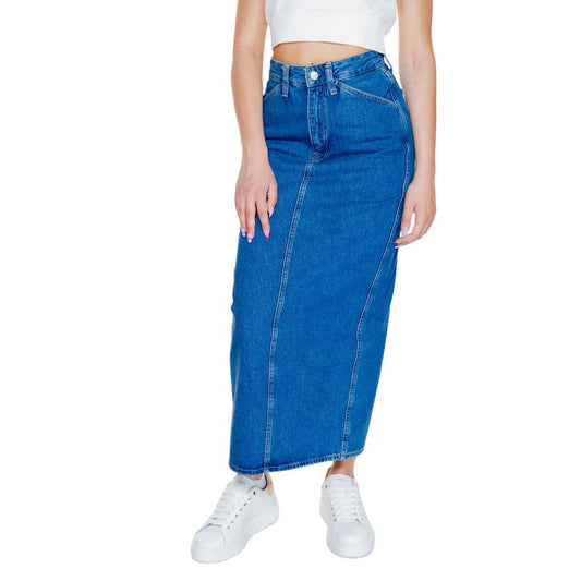 Jupe en coton bleu Calvin Klein Jeans