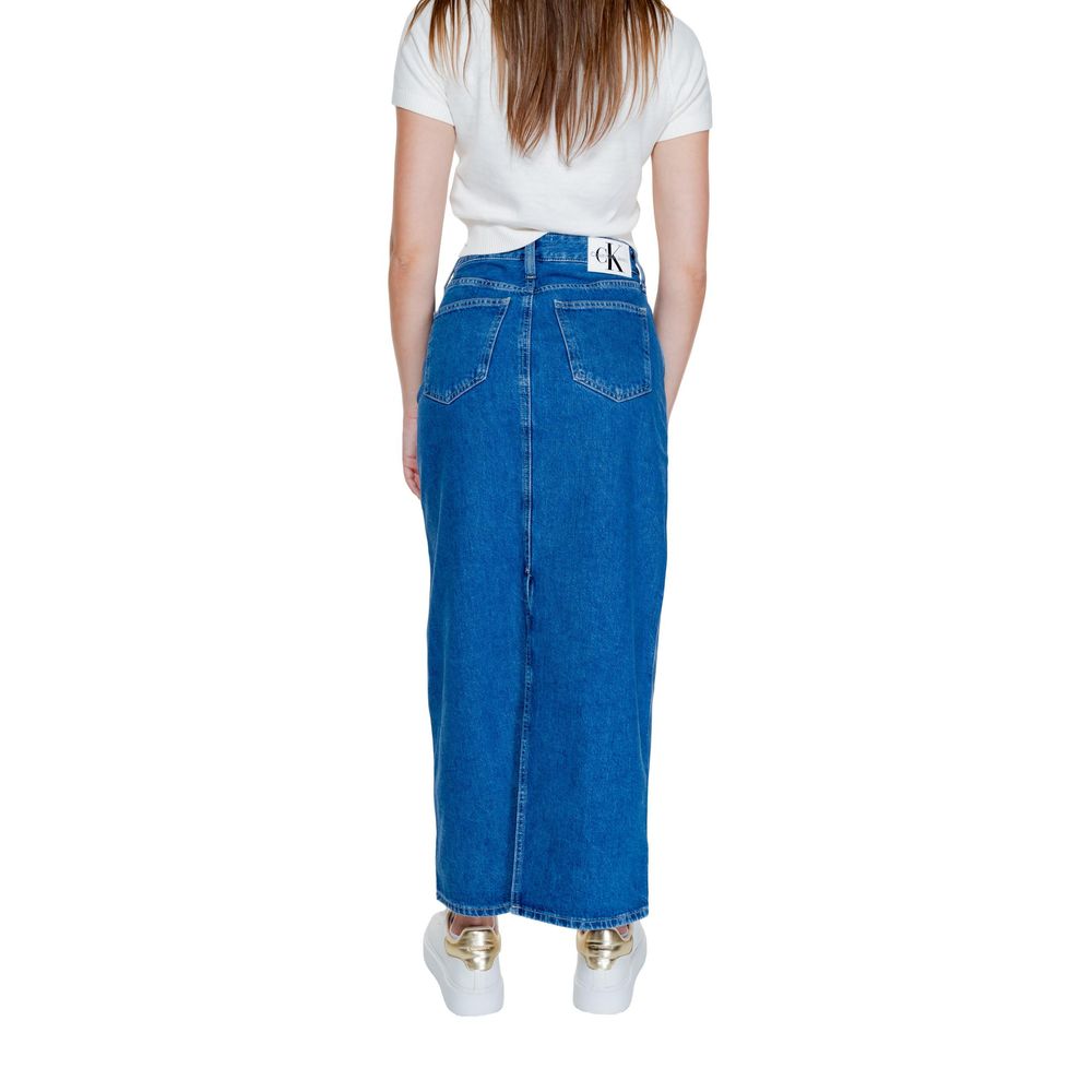 Jupe en coton bleu Calvin Klein Jeans