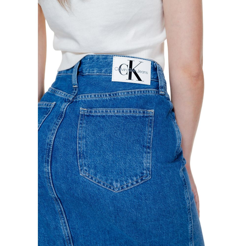 Jupe en coton bleu Calvin Klein Jeans