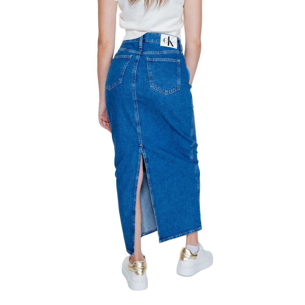 Jupe en coton bleu Calvin Klein Jeans