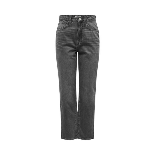 Only Gray Cotton Mom Jean