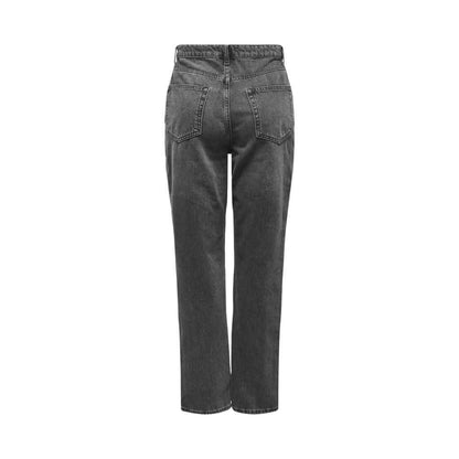 Only Gray Cotton Mom Jean