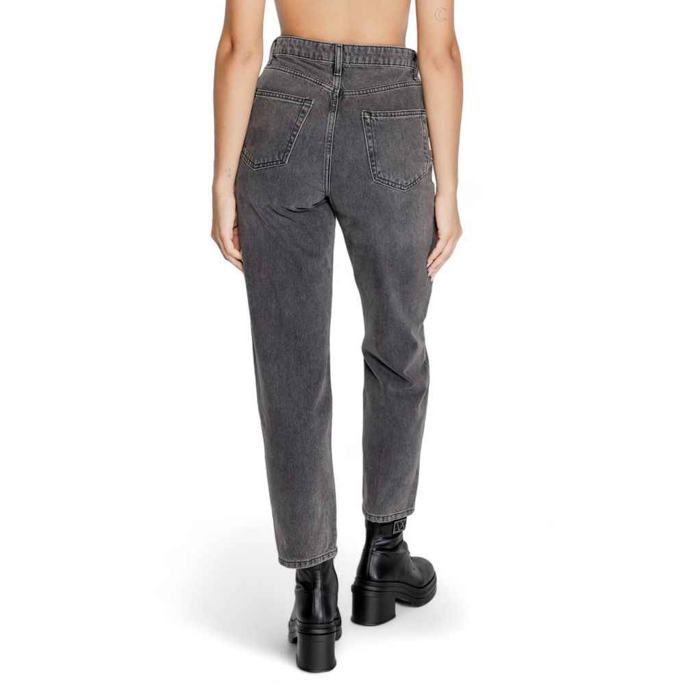 Only Gray Cotton Mom Jean