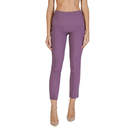 Sandro Ferrone Purple Polyester Pant