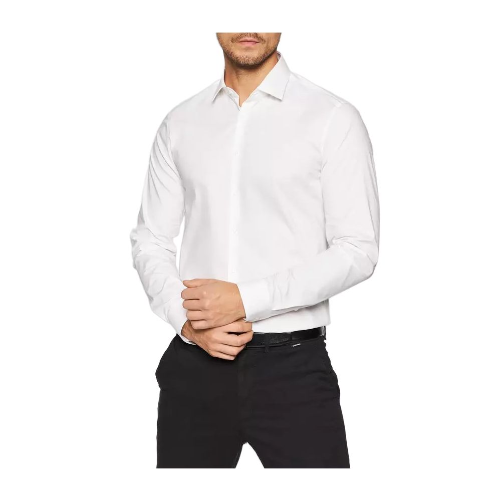 Calvin Klein White Cotton Shirt by Calvin Klein