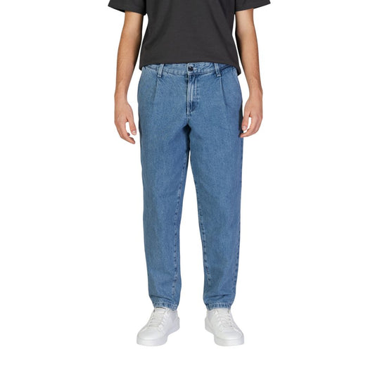 Jack Jones Blue Cotton Relaxed Fit Jean by Jack Jones