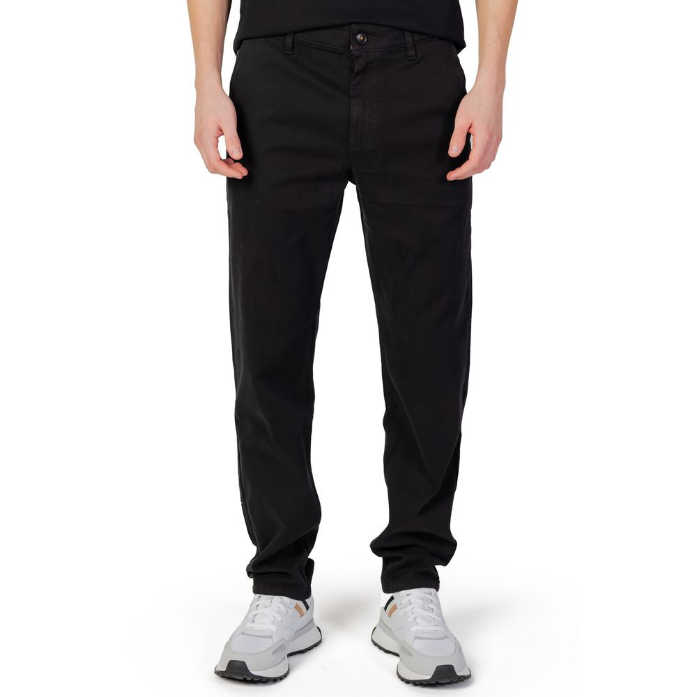 Hugo Boss Black Cotton Pant by Hugo Boss