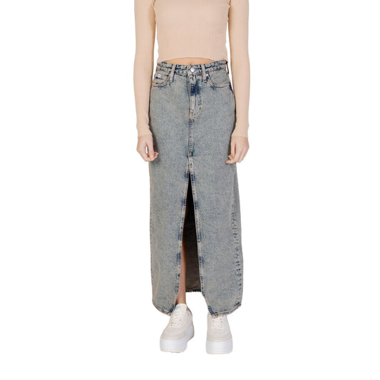 Jupe en coton bleu Calvin Klein Jeans