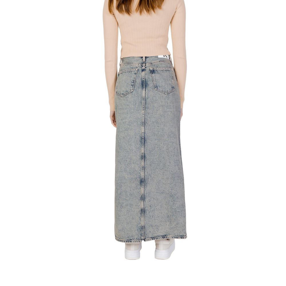 Jupe en coton bleu Calvin Klein Jeans