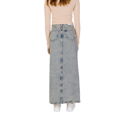 Jupe en coton bleu Calvin Klein Jeans