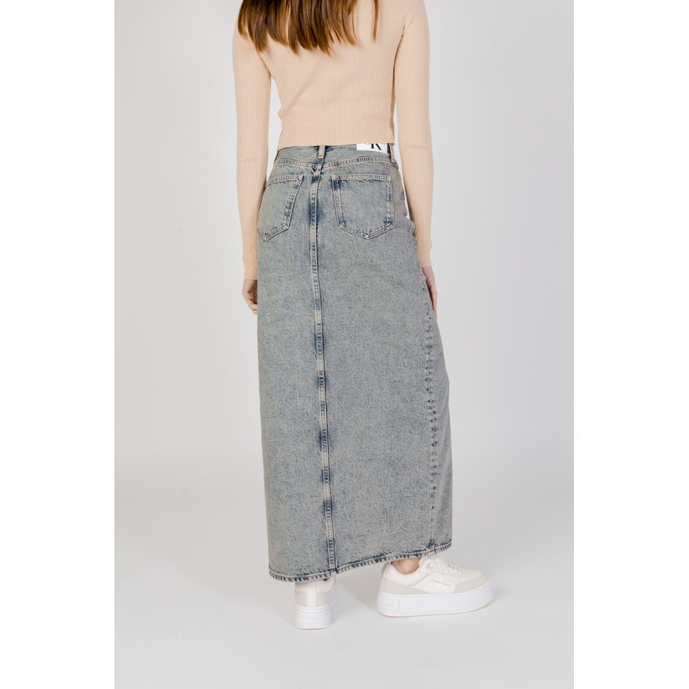 Jupe en coton bleu Calvin Klein Jeans