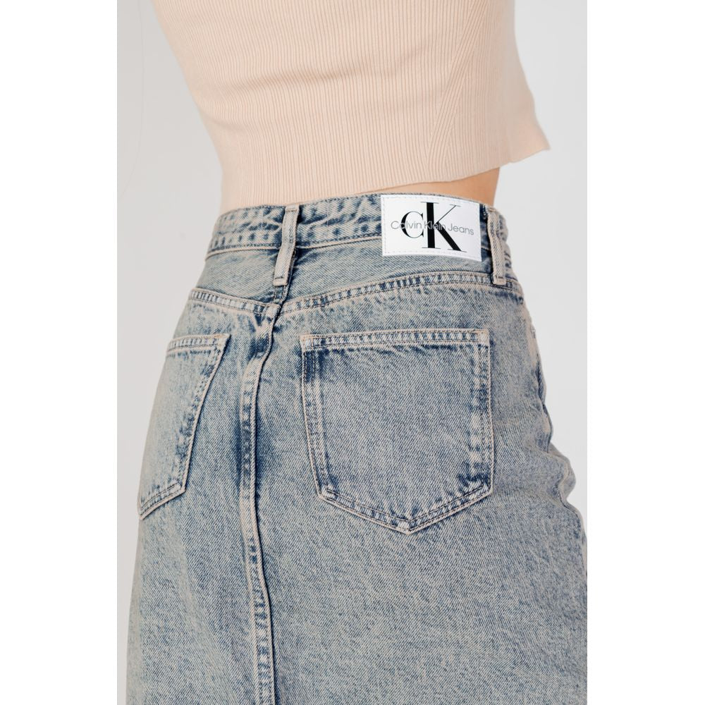 Jupe en coton bleu Calvin Klein Jeans