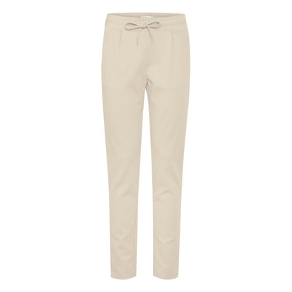 Ichi IHKATE PA2 Lange Broek Polyester Slank Pasvorm Beige