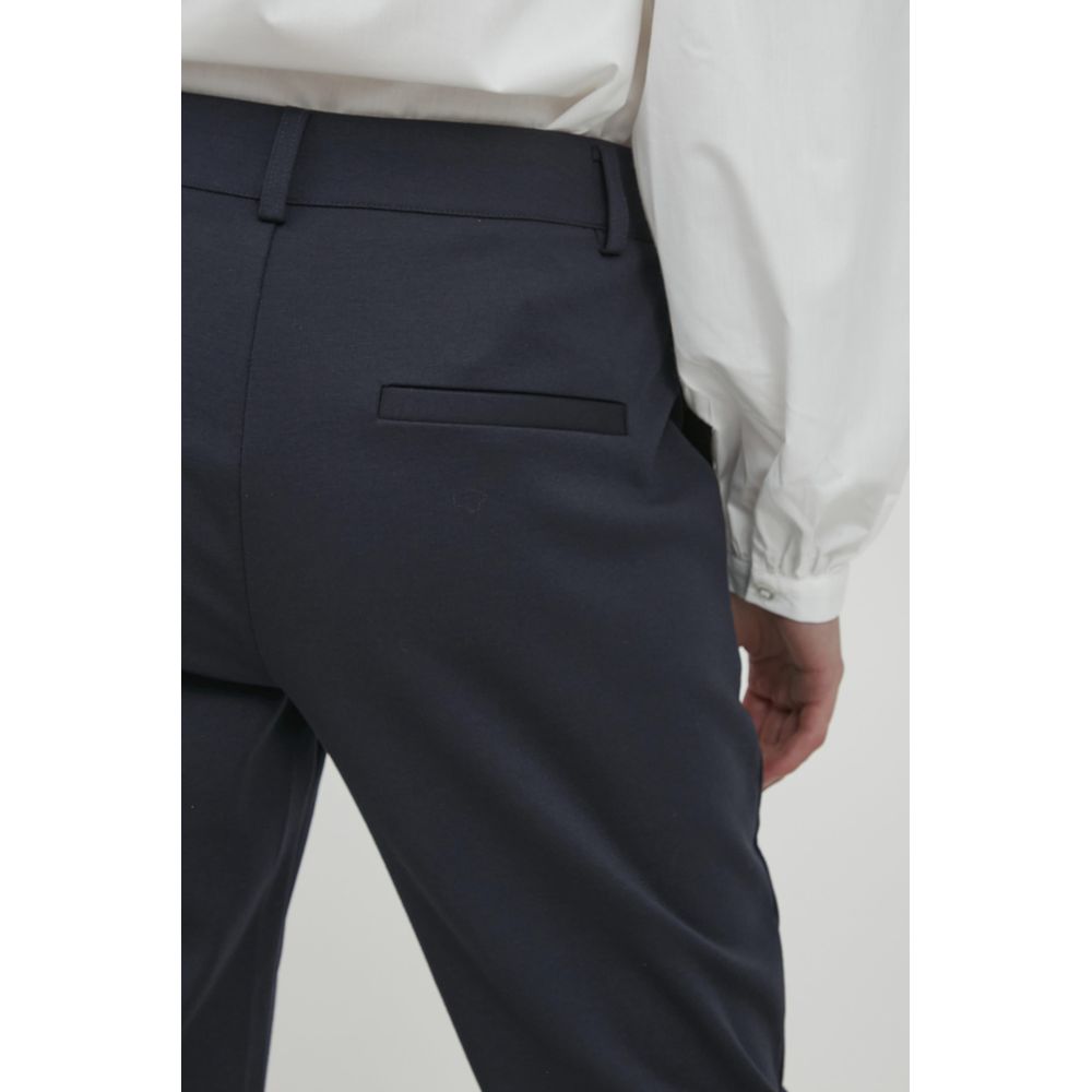 ICHI Blue Recycled Polyester Pant by ICHI