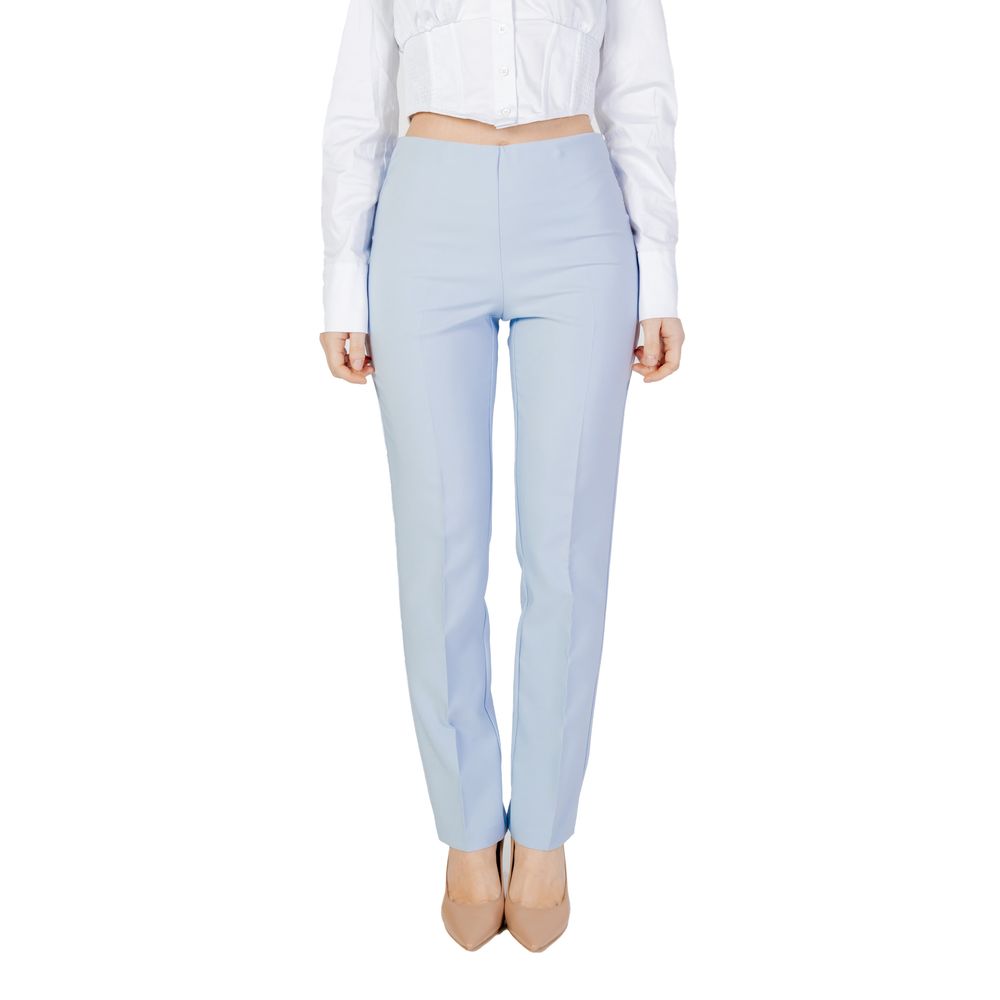 Sandro Ferrone Blue Polyester Pant by Sandro Ferrone
