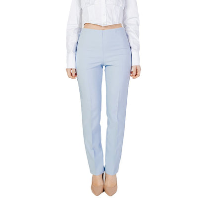 Sandro Ferrone Blue Polyester Pant by Sandro Ferrone