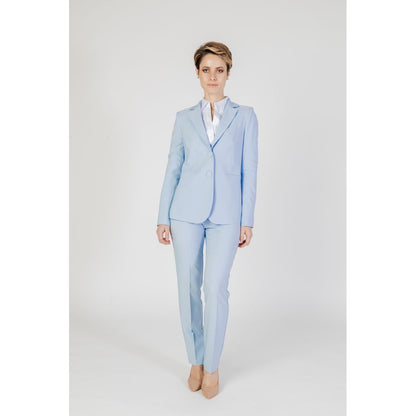 Sandro Ferrone Blue Polyester Pant by Sandro Ferrone