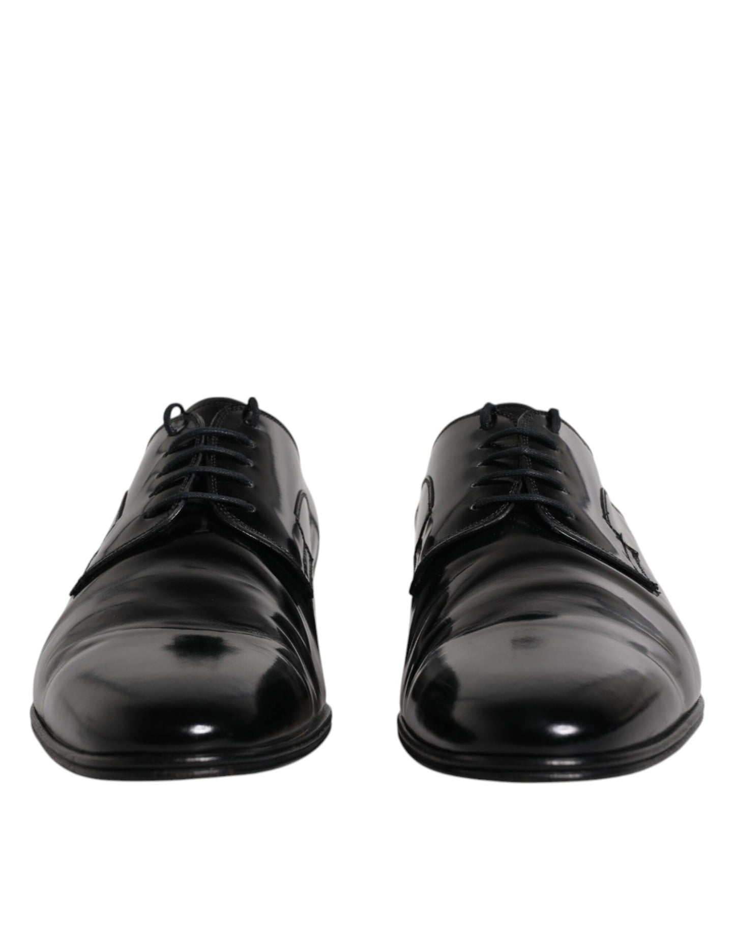 Dolce & Gabbana Black Leather Lace Up Derby Formal Shoes by Dolce & Gabbana