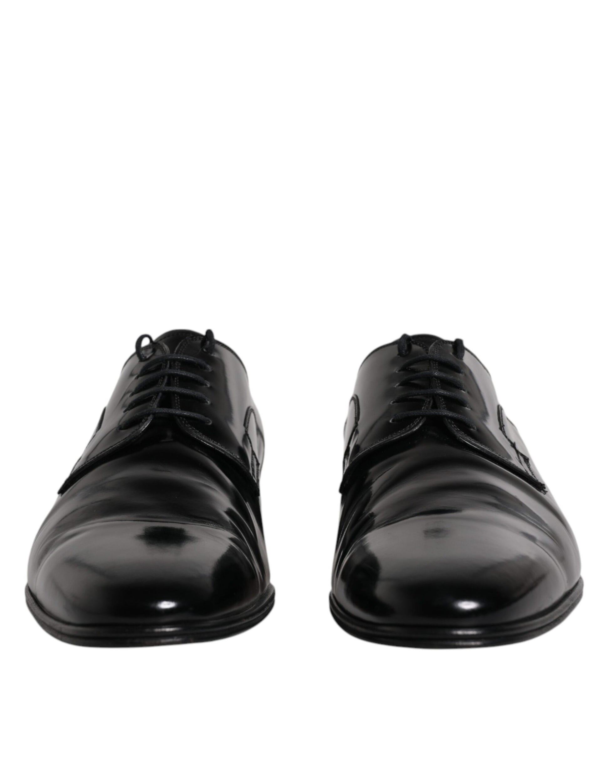 Dolce & Gabbana Black Leather Lace Up Derby Formal Shoes by Dolce & Gabbana