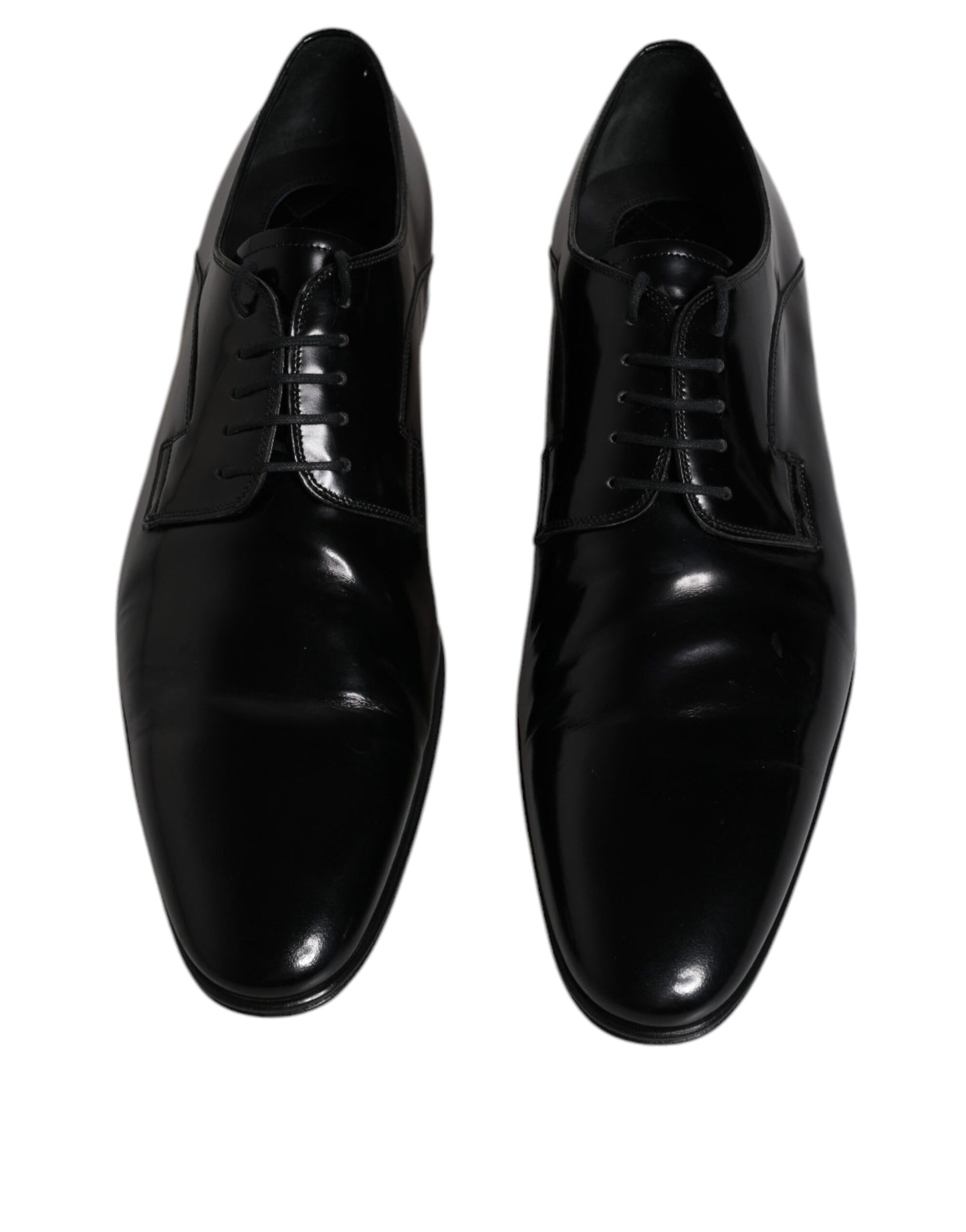 Dolce & Gabbana Black Leather Lace Up Derby Formal Shoes by Dolce & Gabbana