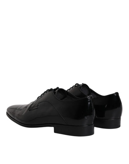 Dolce & Gabbana Black Leather Lace Up Derby Formal Shoes by Dolce & Gabbana