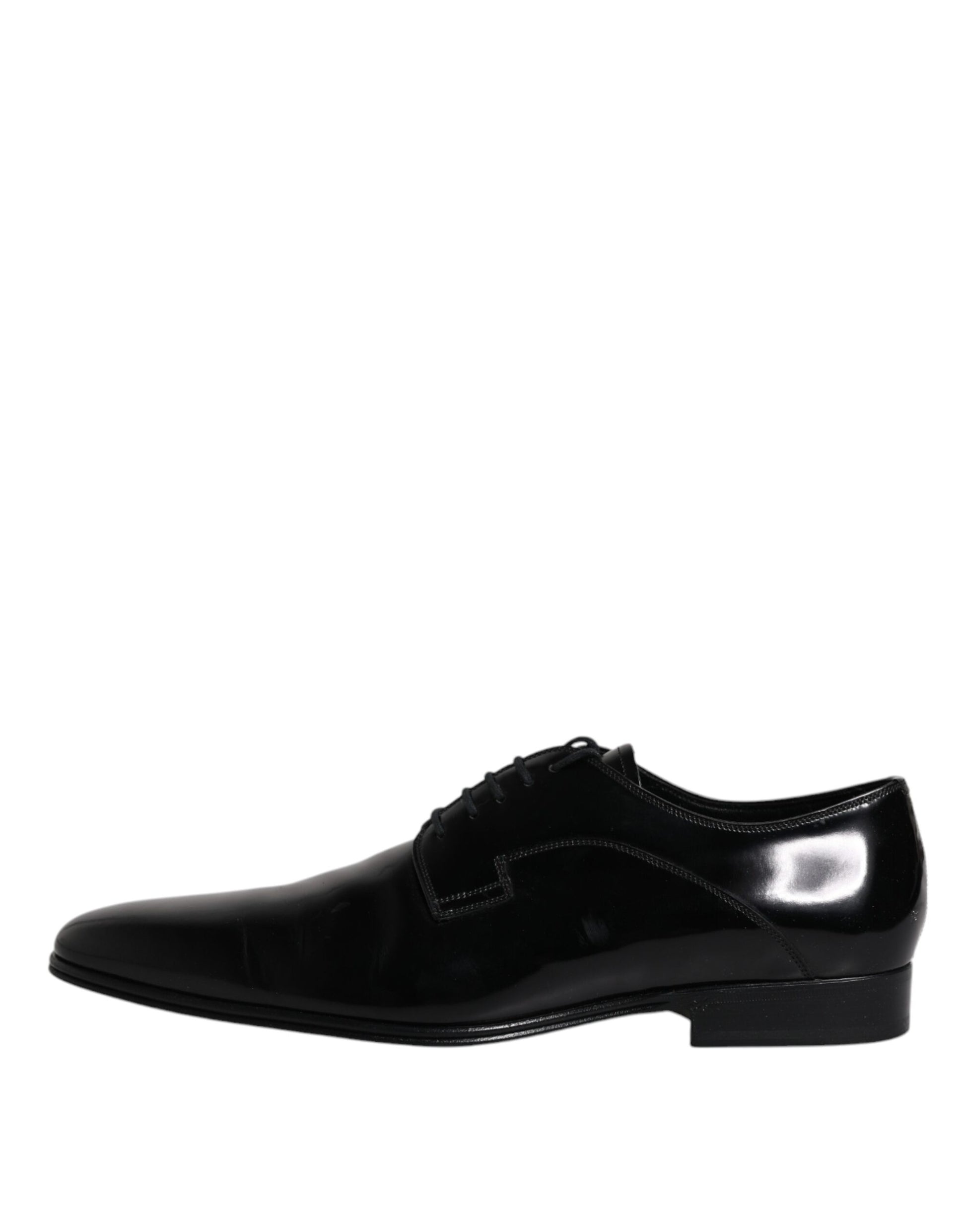 Dolce & Gabbana Black Leather Lace Up Derby Formal Shoes by Dolce & Gabbana
