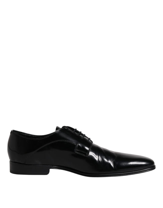 Dolce & Gabbana Black Leather Lace Up Derby Formal Shoes by Dolce & Gabbana