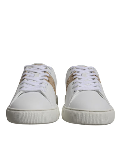 Baskets basses Versace en TPU à imprimé Greca blanc et marron pour homme