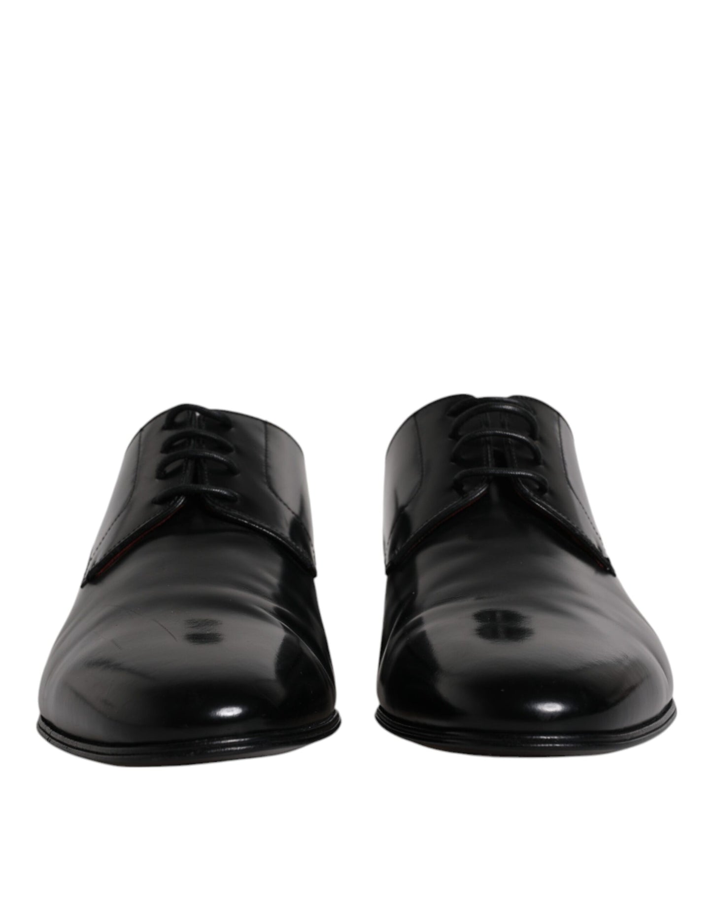 Chaussures Derby habillées à lacets en cuir noir Dolce &amp; Gabbana pour homme