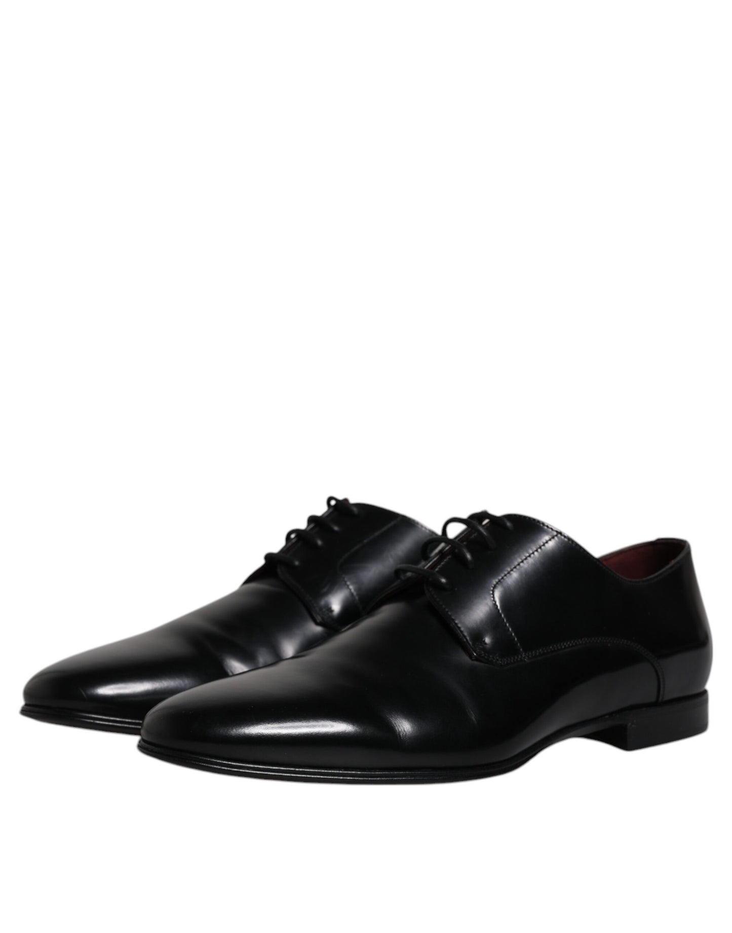 Chaussures Derby habillées à lacets en cuir noir Dolce &amp; Gabbana pour homme